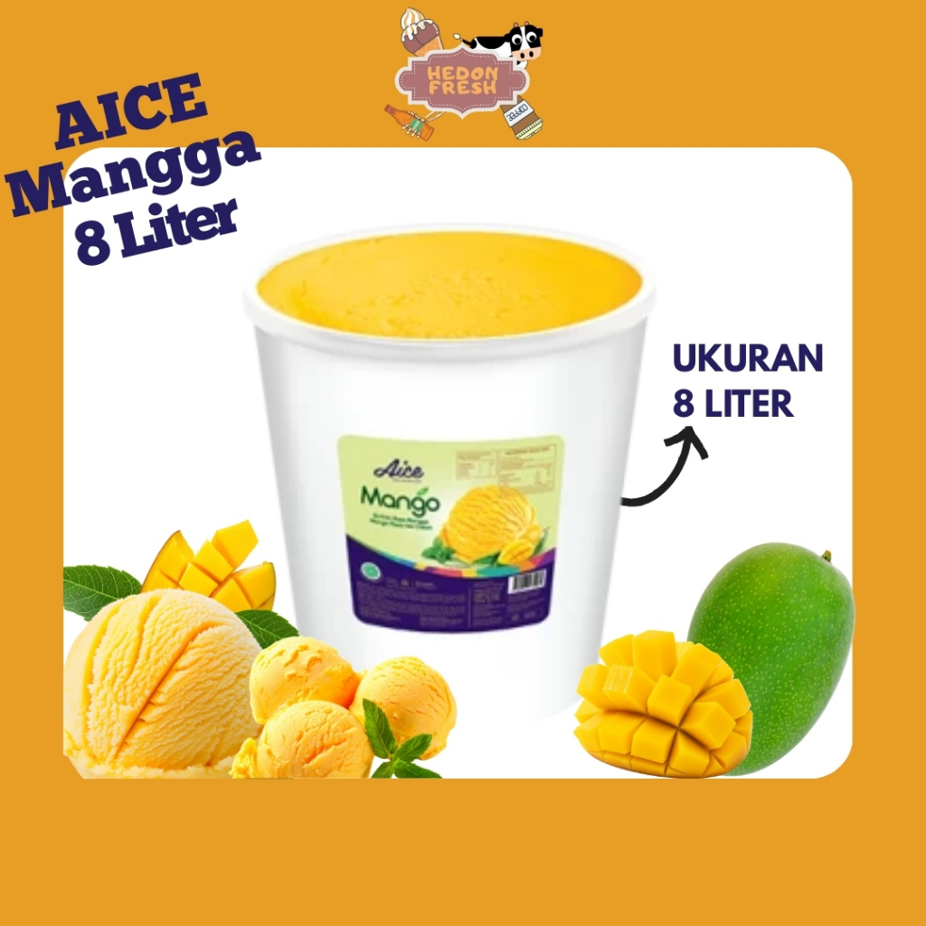 Es Krim Aice Mangga 8 Liter Mango Ice Cream