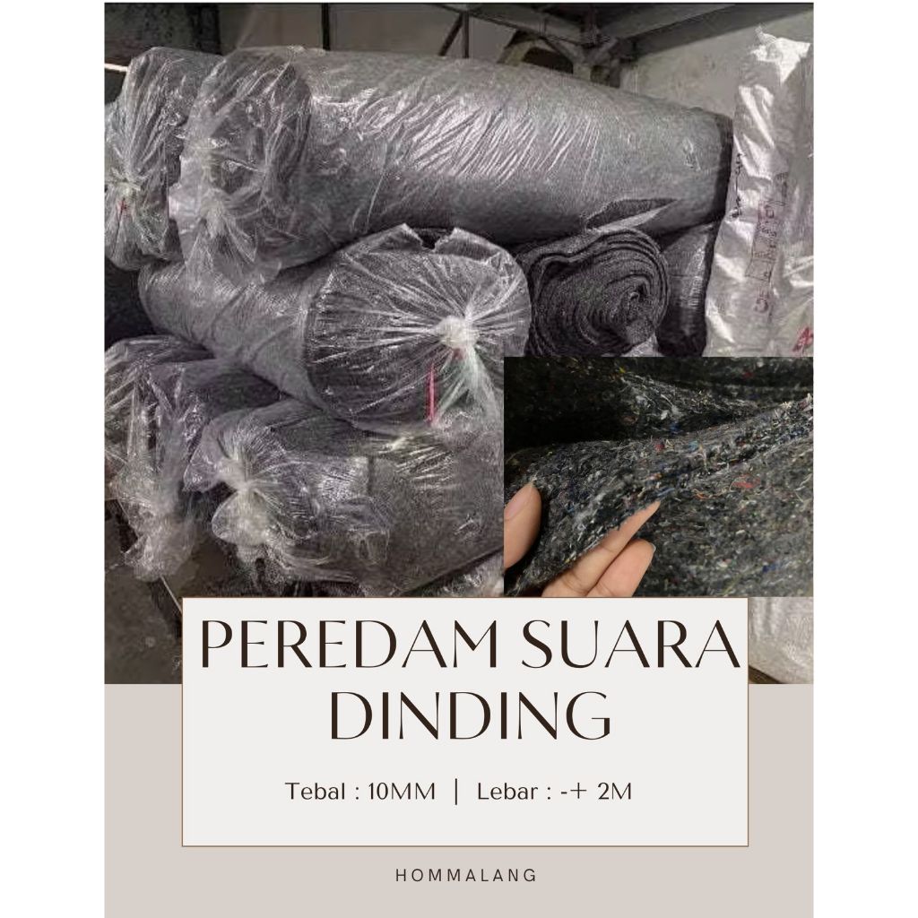 Glasswool Peredam Suara Dinding 10mm | Anti bocor suara kamar/ studio- Lebar 2M