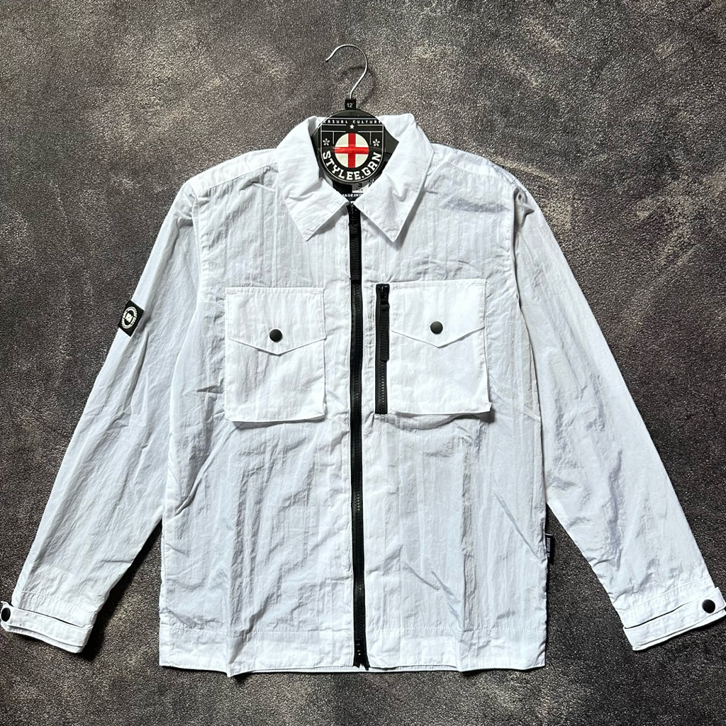 TROUBLEMAKER OVERSHIRT JACKET - BUCKINGHAM WHITE