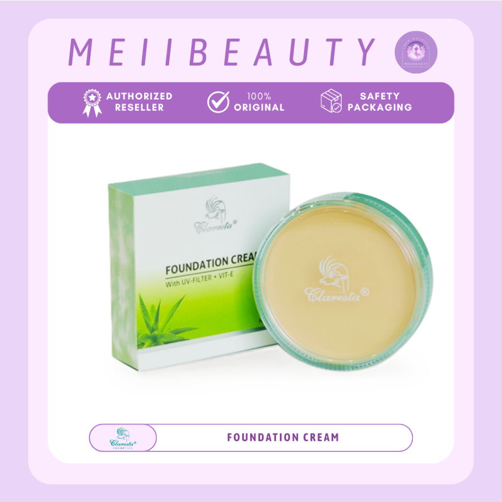 Claresta Foundation Cream Dengan UV Protection | Alas bedak Claresta