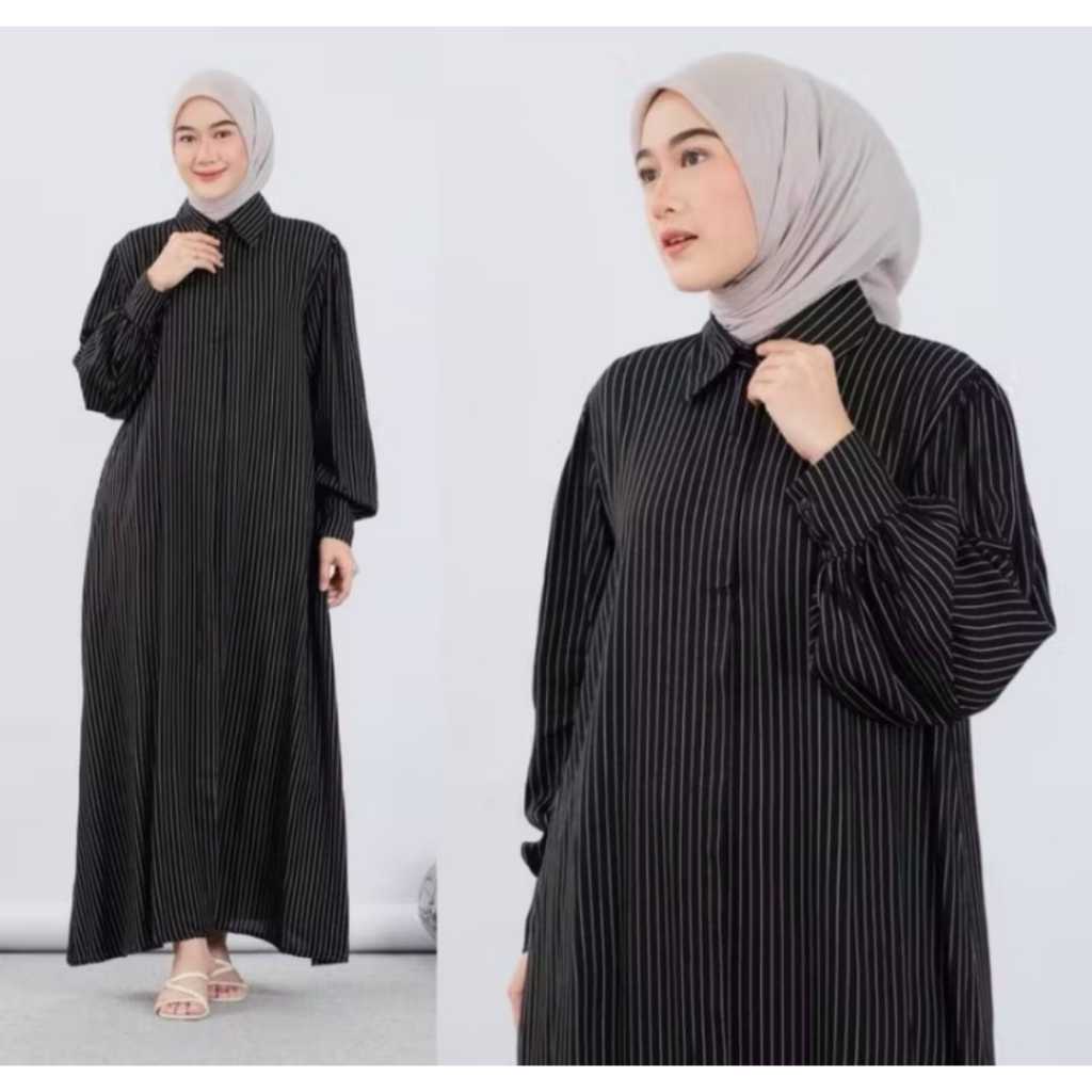Baju Gamis Salur Resleting Jumbo Gamis Terbaru 2026 Model Terbaru