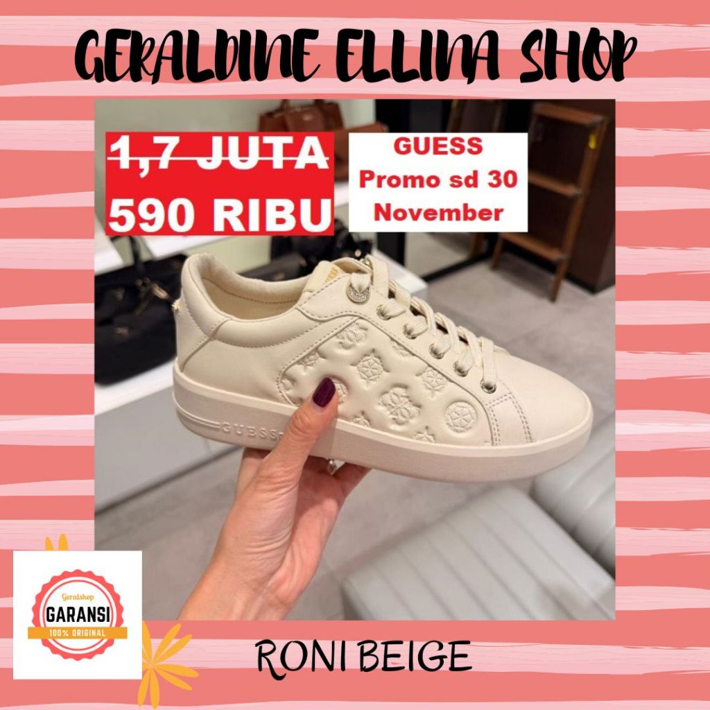 Sepatu sneakers Guess wanita 100% original SALE RONII