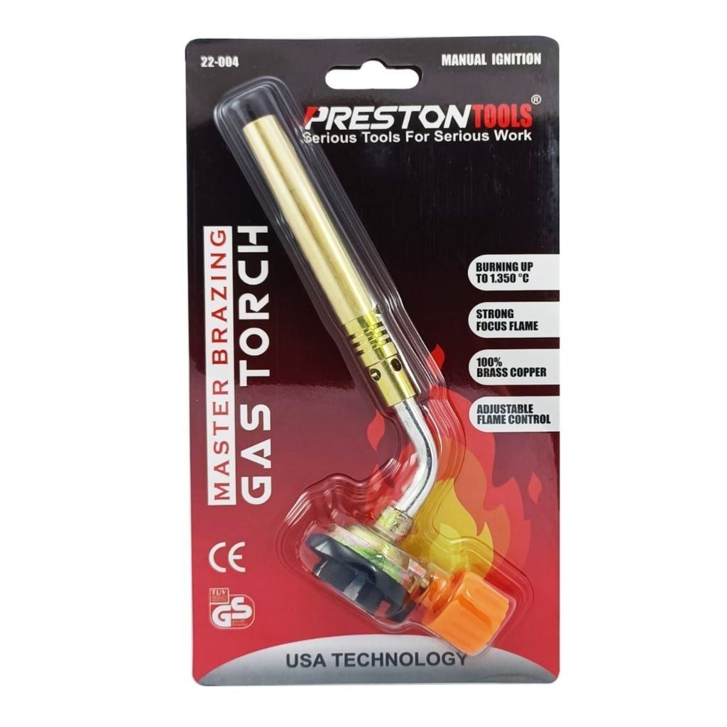 Gas Torch Brazing PRESTON Tools – Kepala Torch Las Api Biru Manual Ignition Regulator | Torch Butane