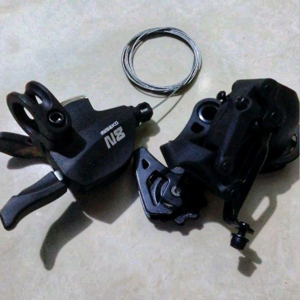 Niseko N8 shifter Right and Rd 8speed(sepasang)untuk sepeda Lipat/MTB