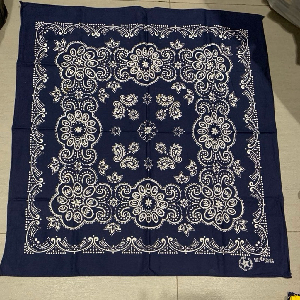 Bandana Paisley Big Size Have-A-Hank Dark Navy Made in USA Import