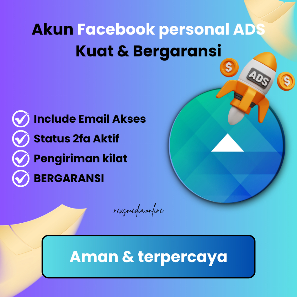 Akun Facebook Personal Ads siap Gass Iklan GACOR kuat dan BERGARANSI