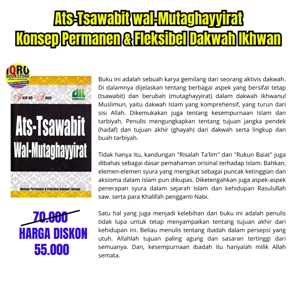 BUKU ATS-TSAWABIT WAL MUTAGHAYYIRAT AL-ITISHOM