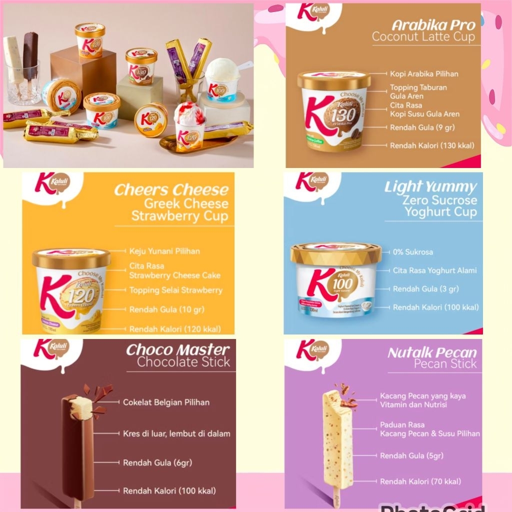 Kaluli ice cream/ice cream sehat/ice cream diet/ice cream rendah kalori/ice cream enak