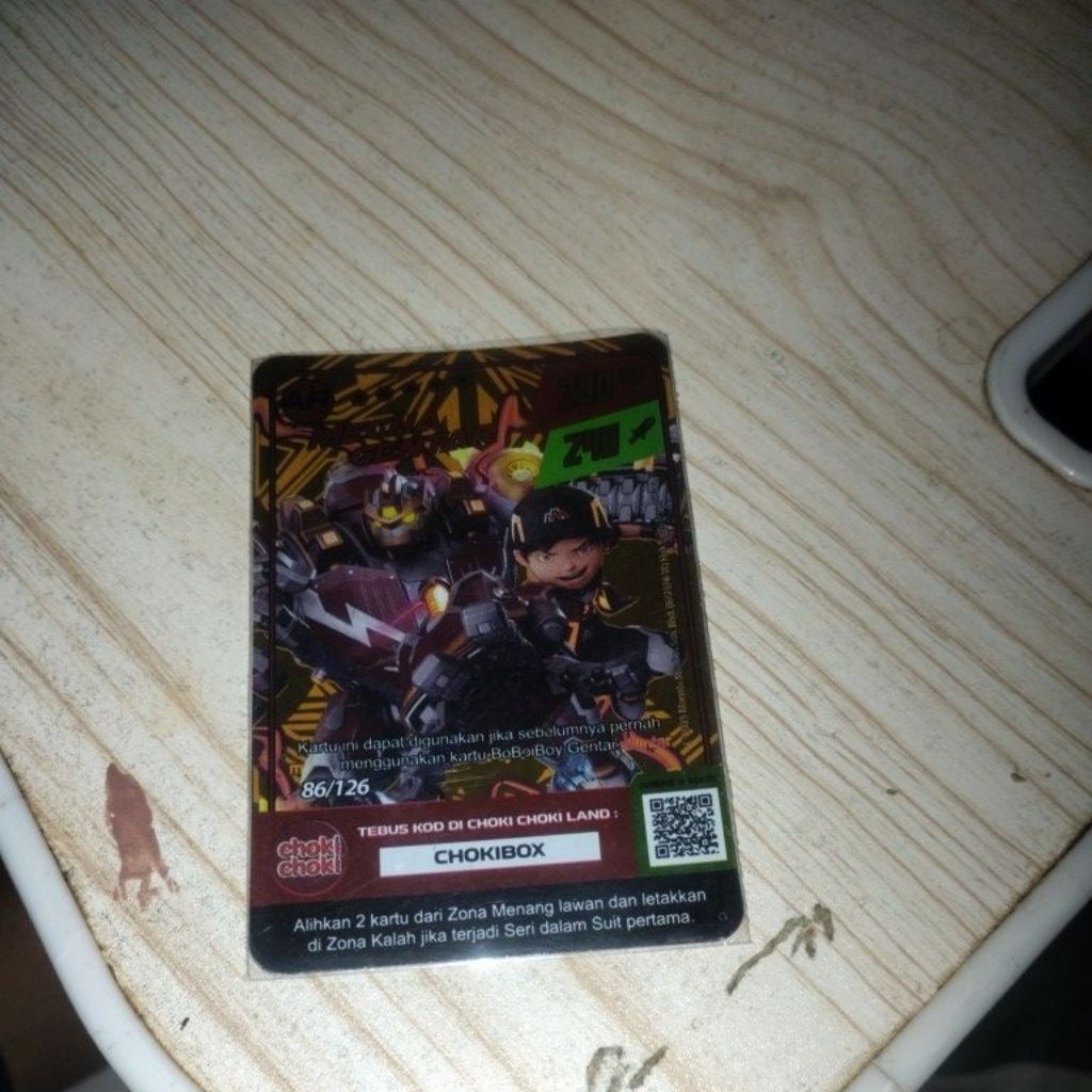 Kartu Choki choki BoBoiBoy mecha gentar AR