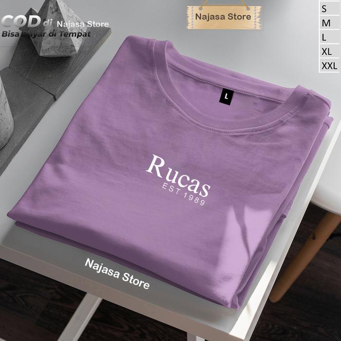 Kaos Rucas Premium Original Katun 100% Desain Logo Artistik Rucas T-shirt Harian