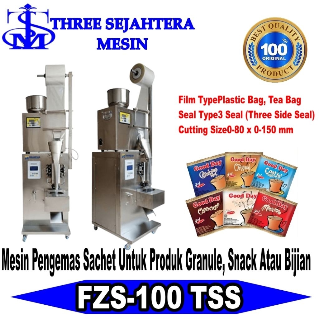 FZS-100TSS Mesin Packaging Sachet Otomatis Three Side Seal