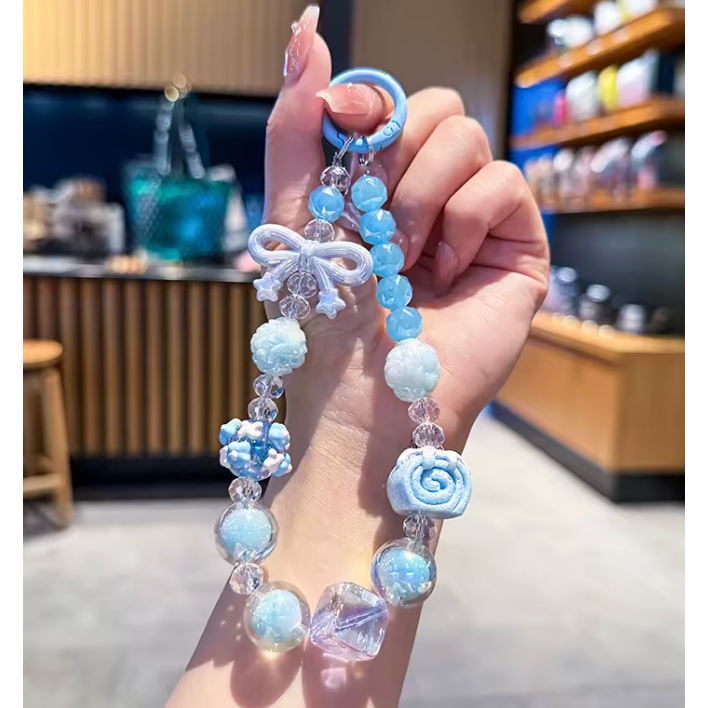 Gantungan Kunci Akrilik Manik-Manik Tas