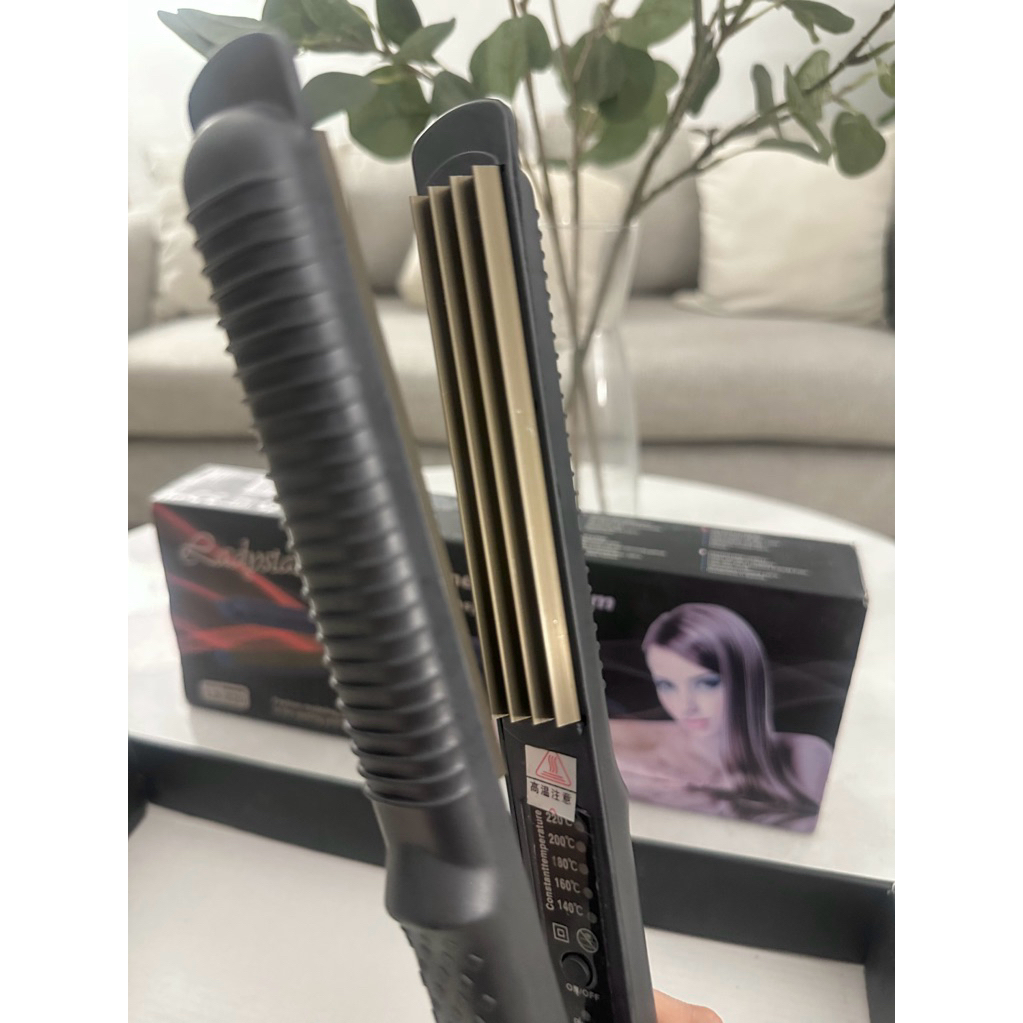 LADYSTAR pro slimline aluminium catok getar wavy volume akar LS-820 preloved