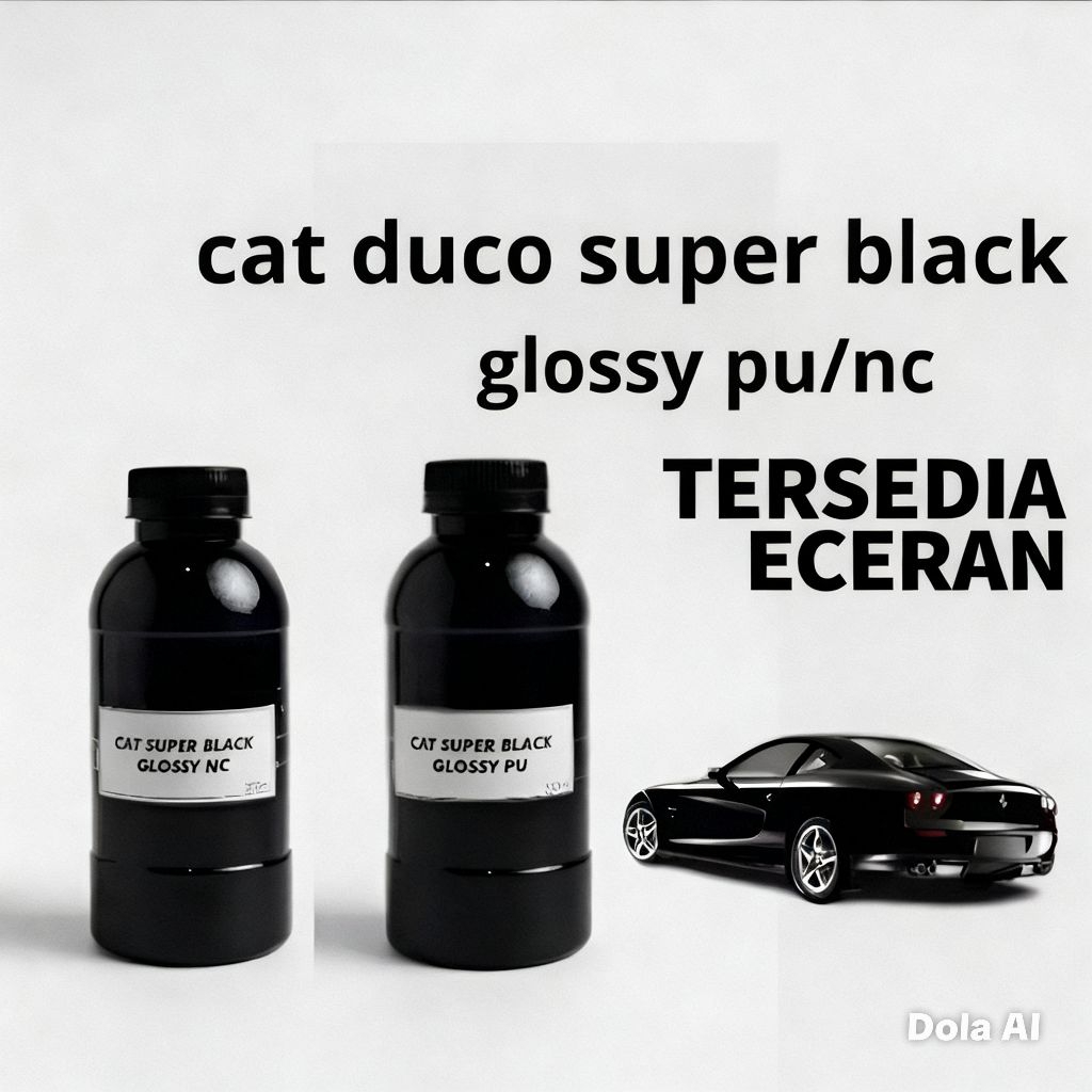 CAT HITAM SUPER BLACK GLOSSY CAT PU / NC 100ML/200ML/500ML