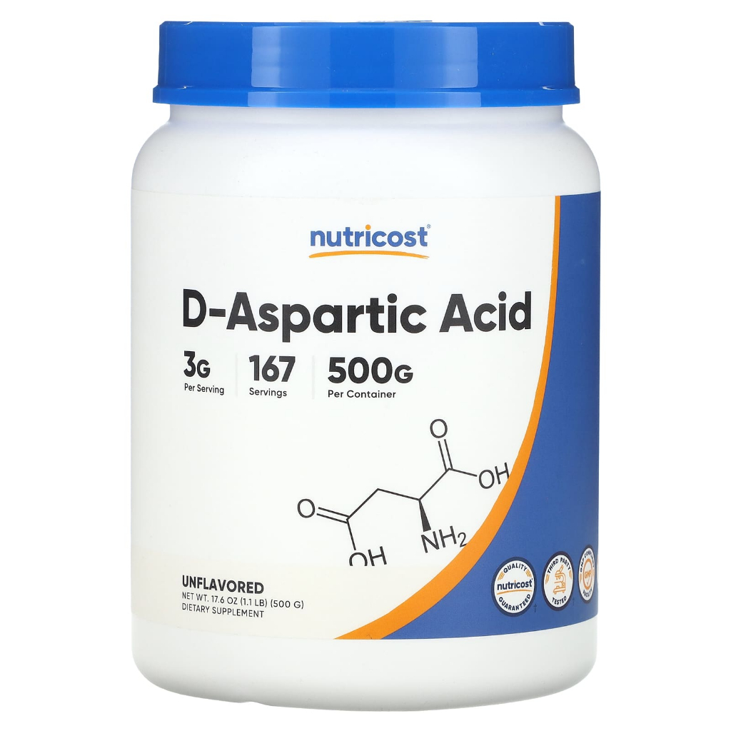 Nutricost D-Aspartic Acid 500 g Unflavored