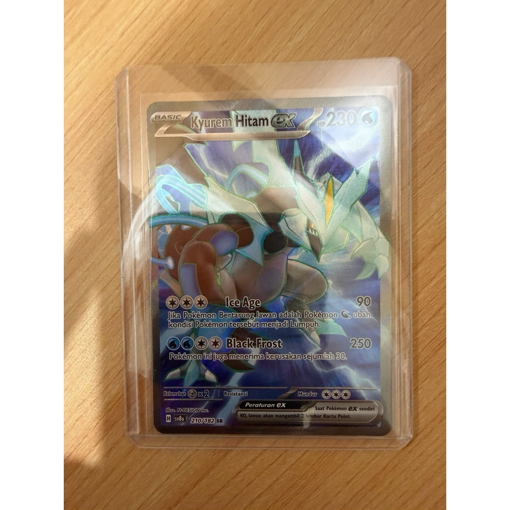 Kyurem Hitam EX SV8S 210/182 SR Kilat Mengkilap, Kilat Rasi Trading Card Game Indonesia