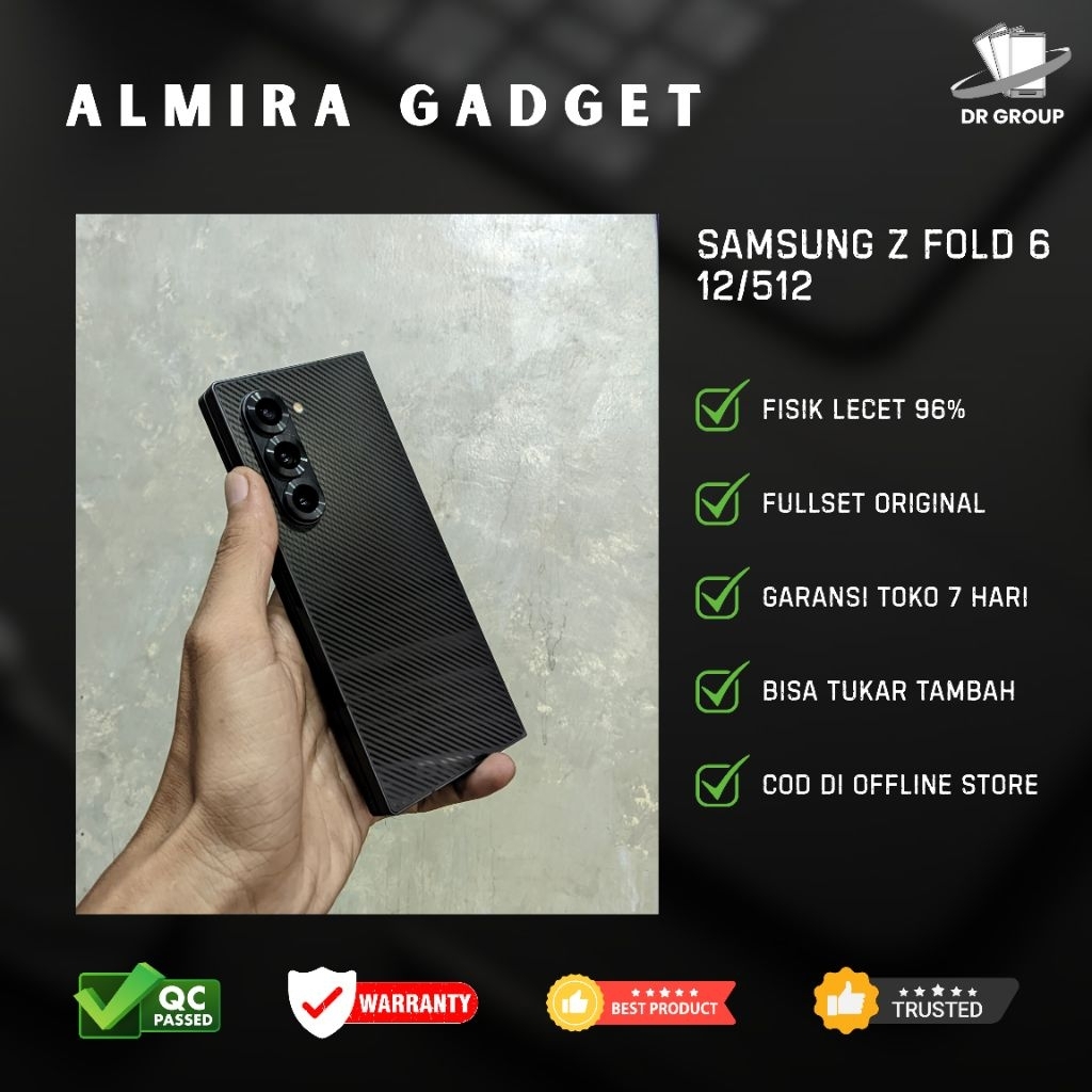 Samsung Z Fold 6 12/512 Second Fullset Bergaransi