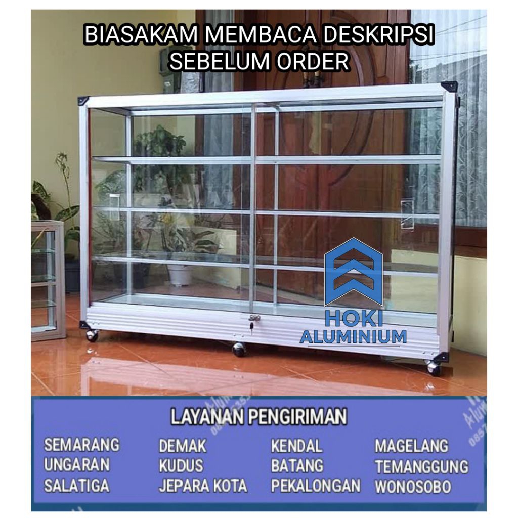 Etalase Kaca 1.5m