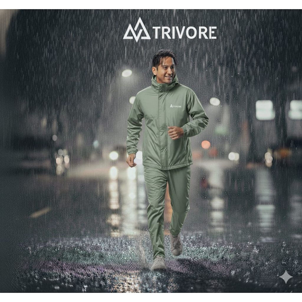 jas hujan TRIVOR jas hujan raincoat tebal setara axio anti robek