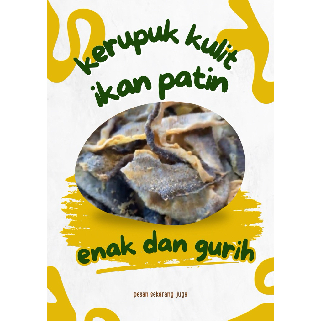 Kerupuk kulit ikan patin 1kg mentah