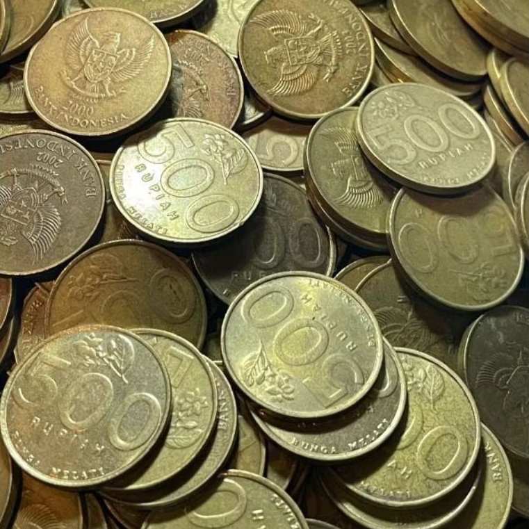 Uang Koin 500rupiah koleksi kuno Natural