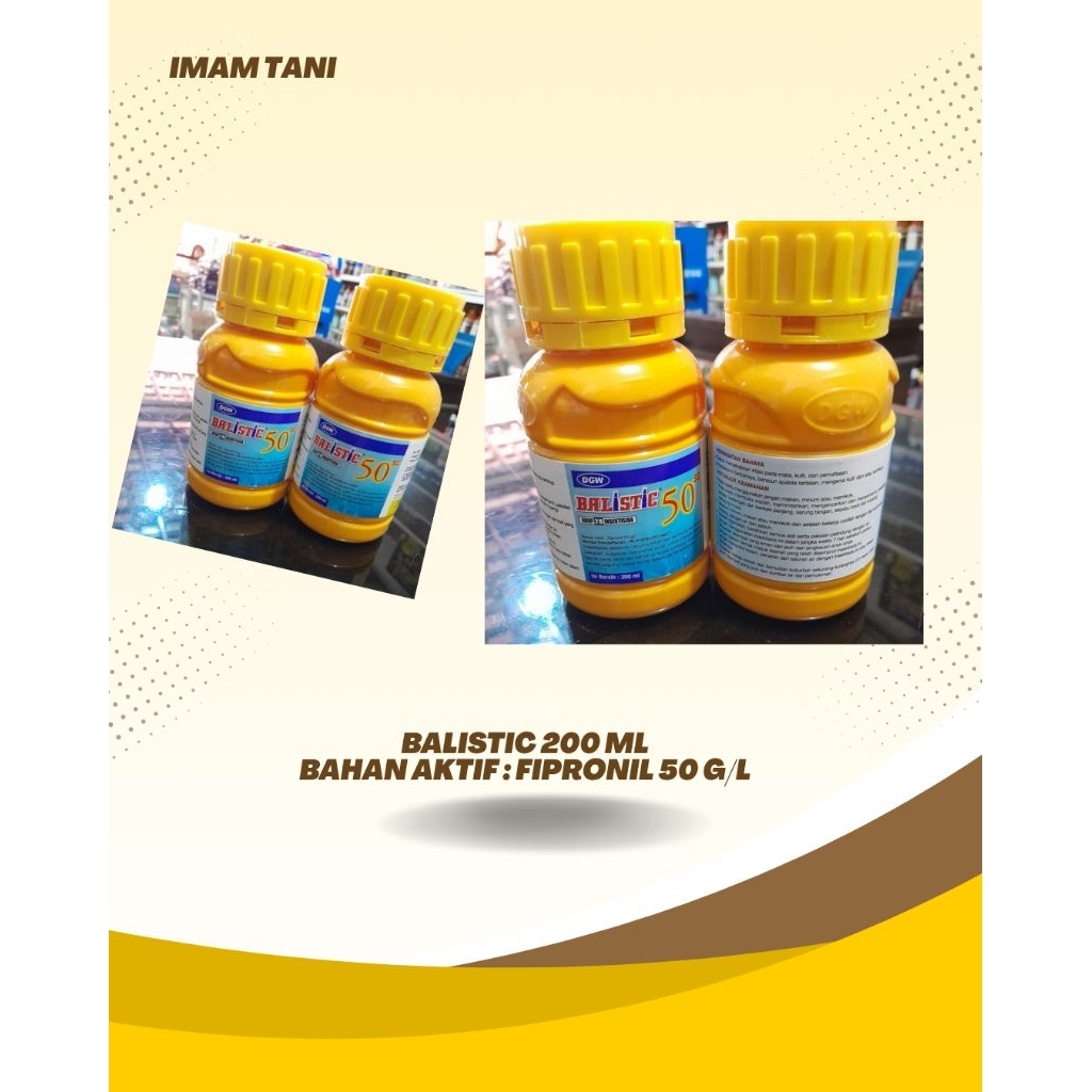 Insektisida Balistic 50 EC 200 ml Bahan aktif : Fipronil