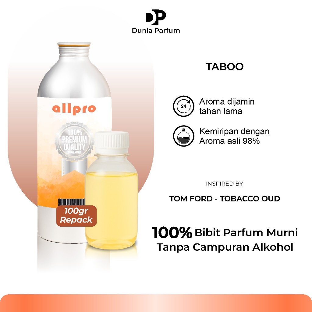BIBIT PARFUM TABOO INSPIRED BY TOM FORD - TOBACCO OUD ALLPRO