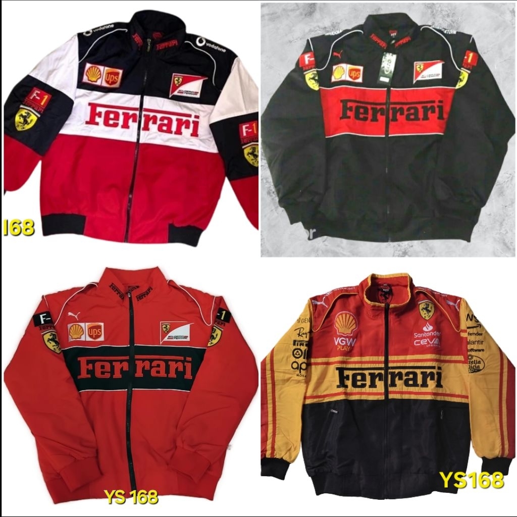 Jaket Ferrari Vintage - Nascar - Jacket Racing - Sunmori - Touring - Waterproof - Kualitas Premium -