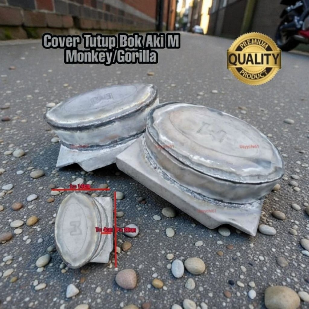 Cover Tutup Bok Accu Aki Samping Set Tepong Motor Monkey Gorilla Motif M Custom
