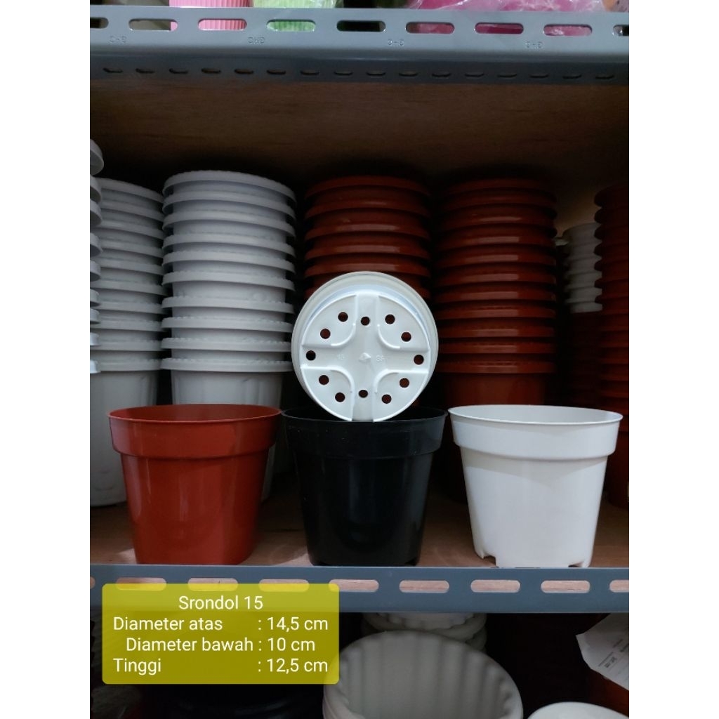 GROSIR HEMAT Pot Srondol 15 cm HITAM/Pot Polos 15/Pot Tinggi 15/Pot Plastik