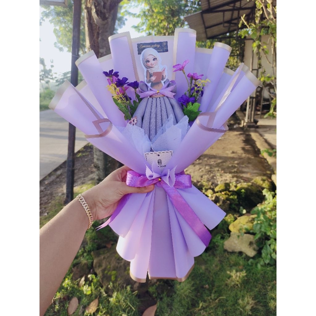 Buket hijab segiempat