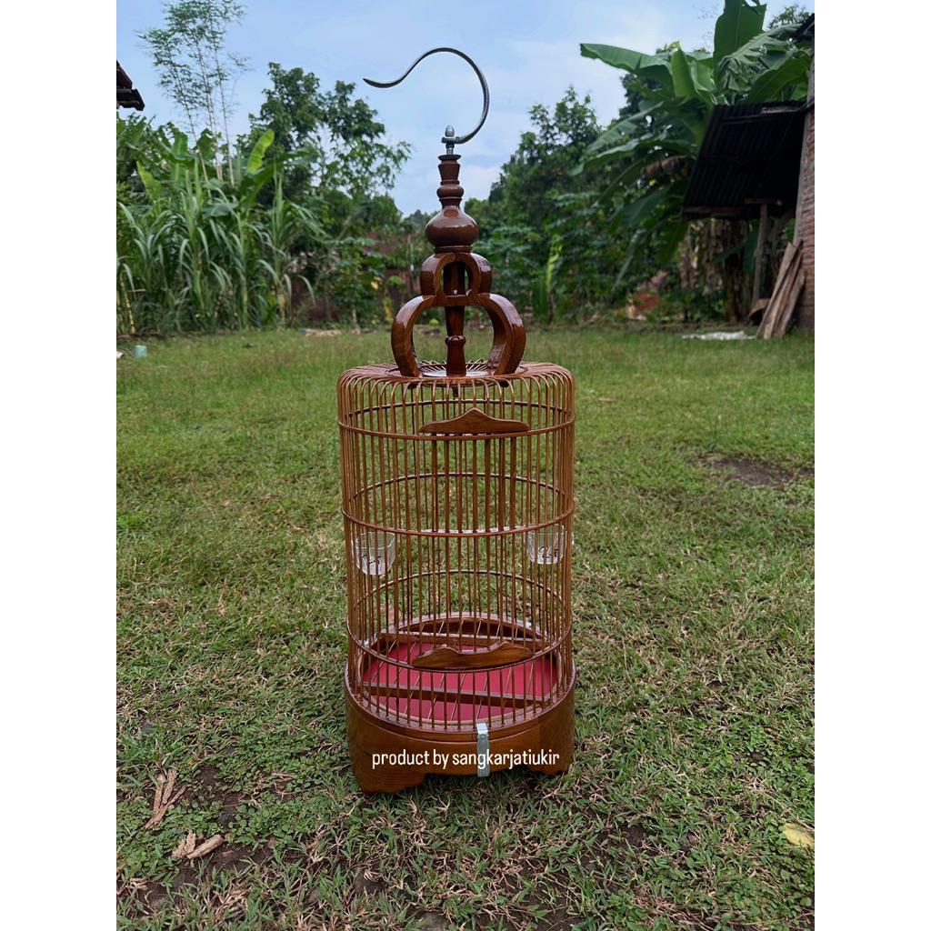 Sangkar Pleci Kayu Jati / Sangkar Anis Merah
