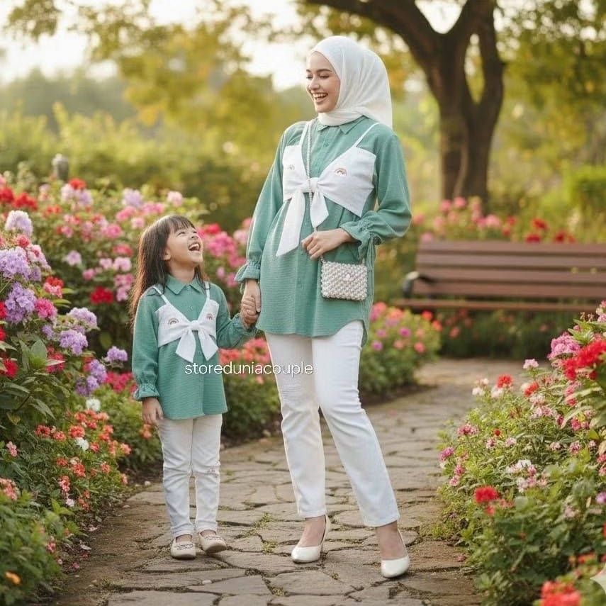 Freya Couple Ibu Dan Anak Perempuan / Baju Couple Ibu Dan Anak Perempuan / Blouse Couple Ibu Anak Pe