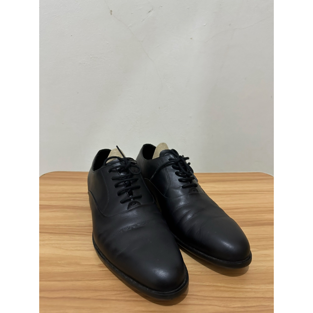 PRELOVED | Prabu - Sepatu Kulit Oxford Pria Wiyasa Black Hitam Size 44 (29.5cm)