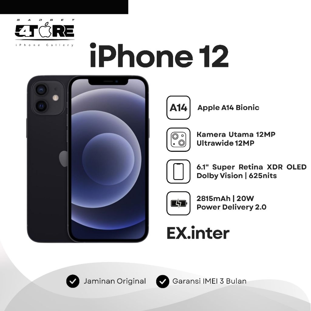 SECOND IPHONE 12 64/128GB [EX.INTER]