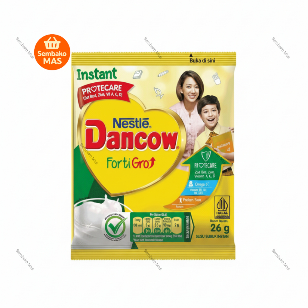 Nestle Dancow FortiGro Putih 1 Renteng (10 Sachet x 26g) – Susu Bubuk Bergizi