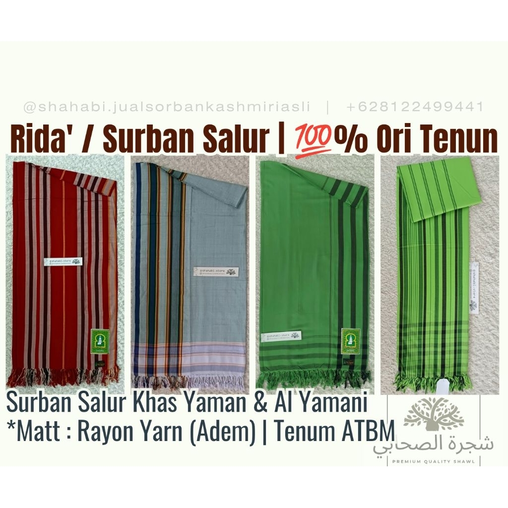 Sorban Rida Tenun Al Yamani / Jual Sorban Tenun Asli / Sorban Habib | Surban Alyamani Ori