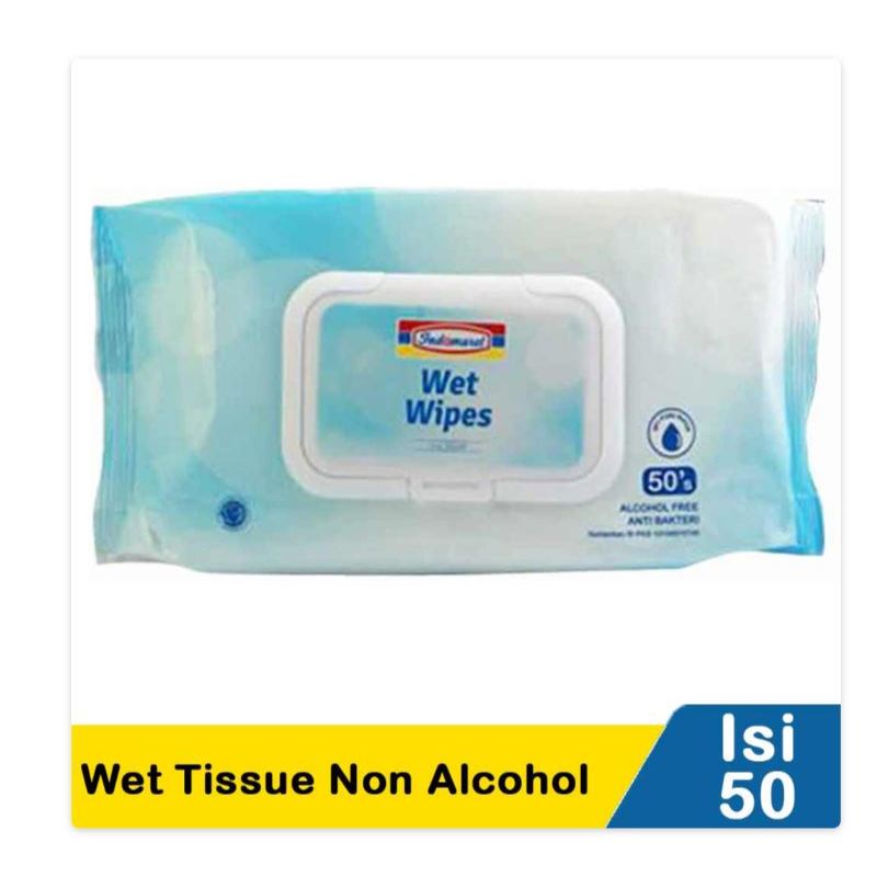 indomaret wet tissue tisu basah 50's non alcohol