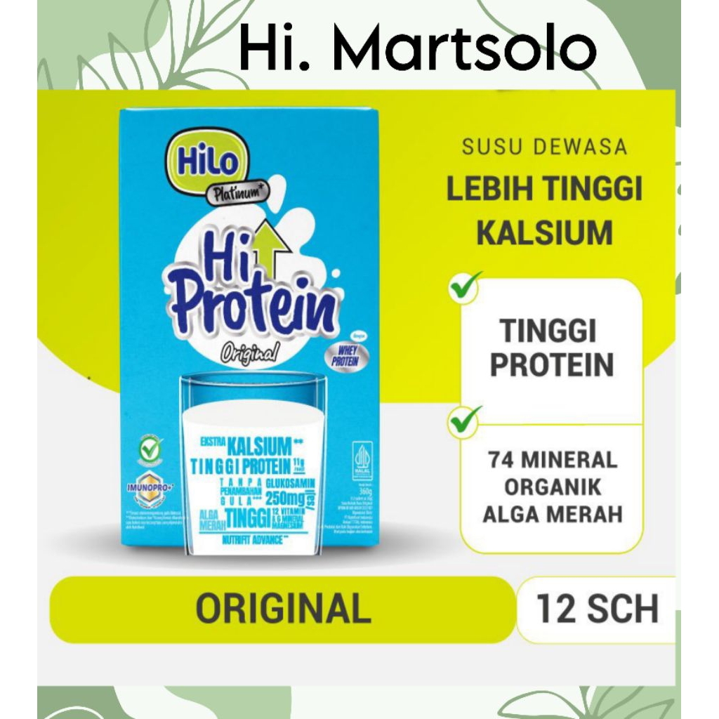 Hilo Platinum Original isi 12 sachet - susu hilo tinggi kalsium dan tinggi protein untuk menambah ma