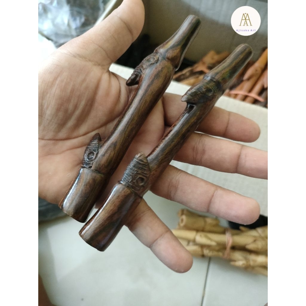 AJISAKA_ART | pipa once / once cangklong ukir bambu kayu kalimosodo