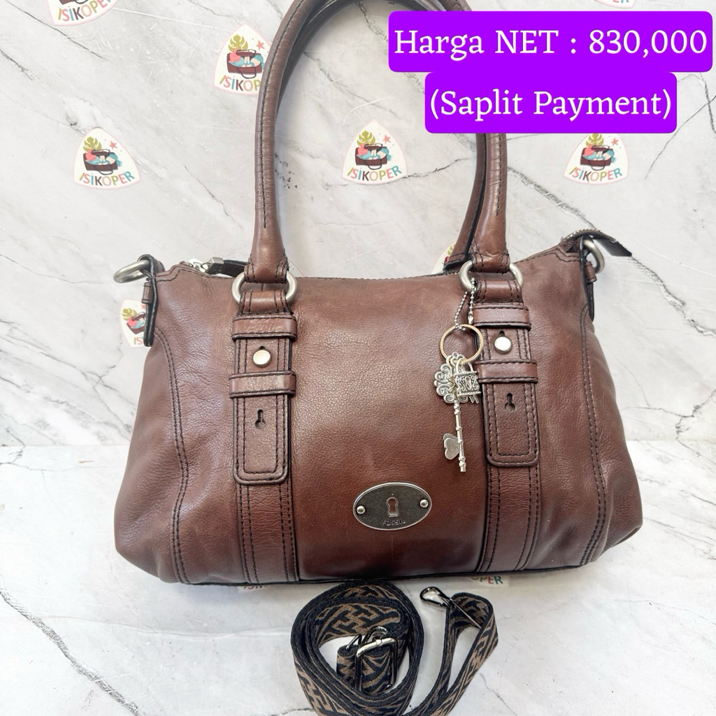 487 NET-Preloved Fossil Maddox Speedy Medium Espresso (talpan dan key ala ala)