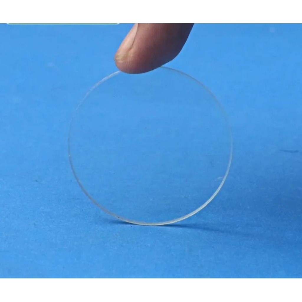 Kaca Senter 4,2cm Depan Kepala C8 C10 C12 Bulat Datar Ultrafire Swat Led Diameter 42 mm Tebal 2mm