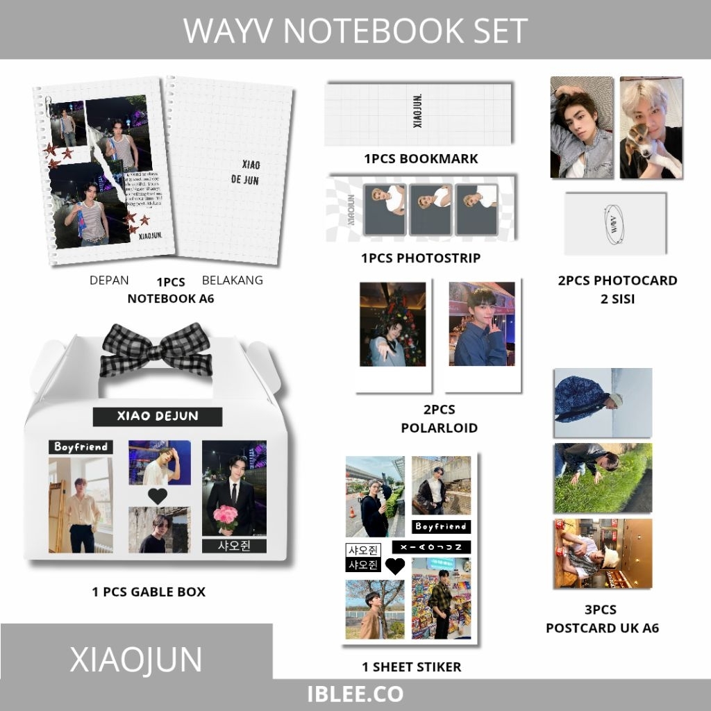 Iblee - Kpop Notebook Set Wayv/ Notebook A6 Polos Kpop Wayv / Buku Tulis Mini Kpop Wayv
