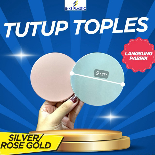 TUTUP TOPLES JAR TABUNG SILVER ROSE GOLD