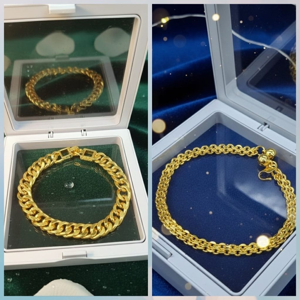 Gelang wanita/gelang rantai fashion/gelang rantai polos gold