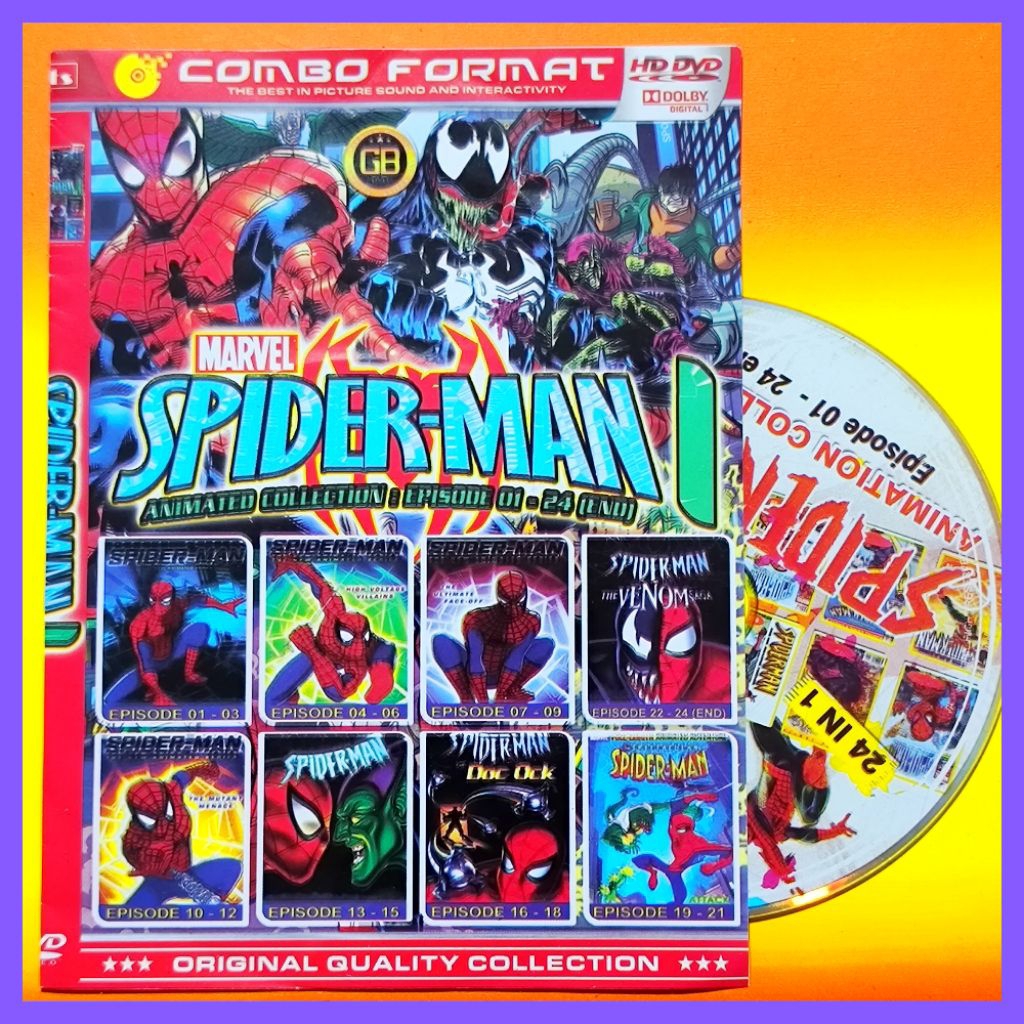Kaset Film Kartun Anak Koleksi Spider-Man Edisi Vol.1 Pilihan Spiderman Terlaris Teks Indonesia