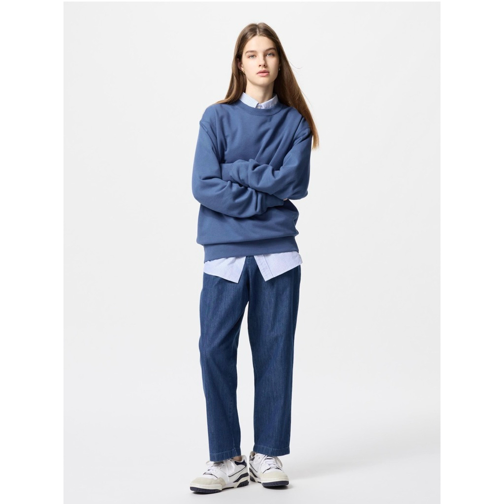 uniqlo cotton relax ankle pants Denim