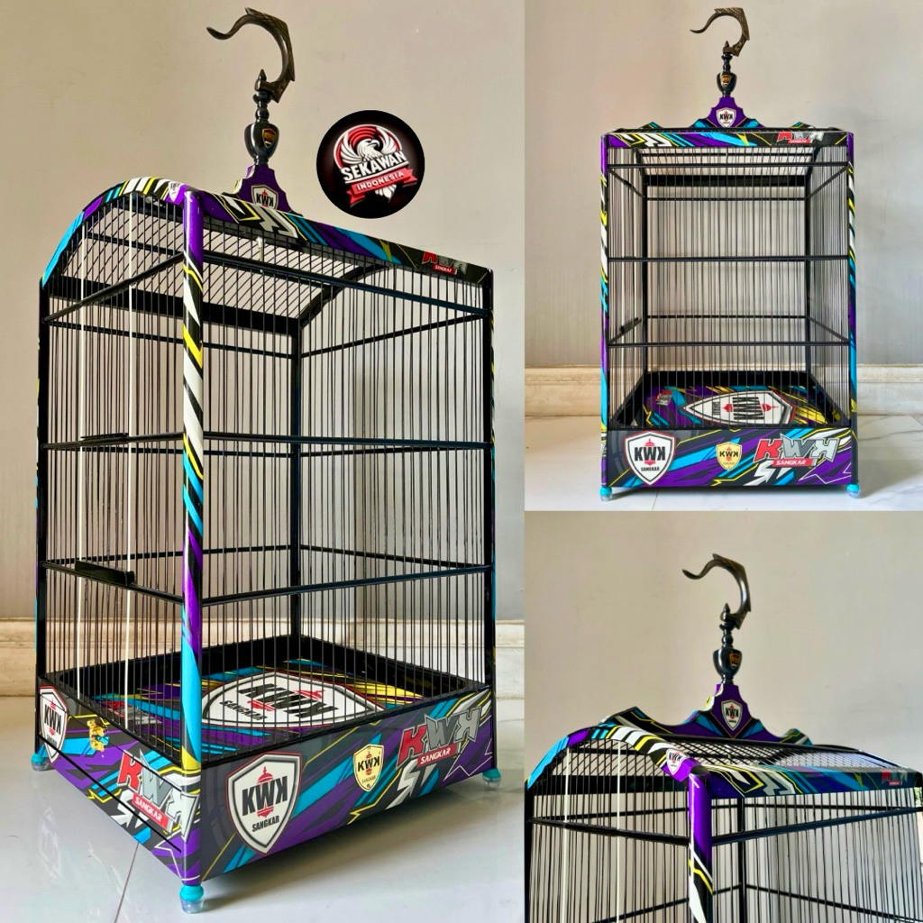 SANGKAR GEPENGAN KWK DECAL TURKY WATERSLIDE RUJI FIBER SERIES TERBARU UKURAN 37x43 CM PREMIUM ORIGIN