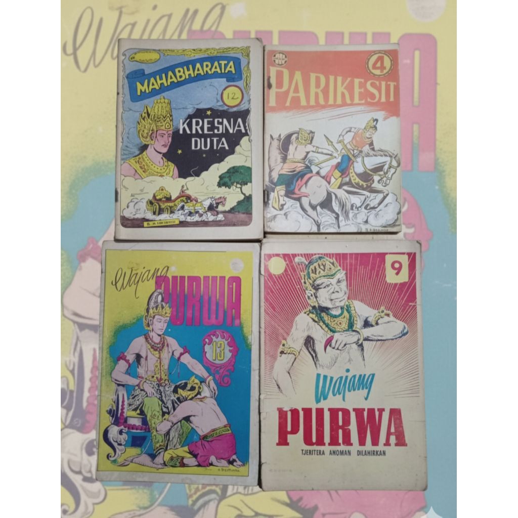 Komik Wayang Langka Mahabharata, Parikesit, Wayang Purwa / Cetakan Melodie / Total 23 Komik (Cek Des