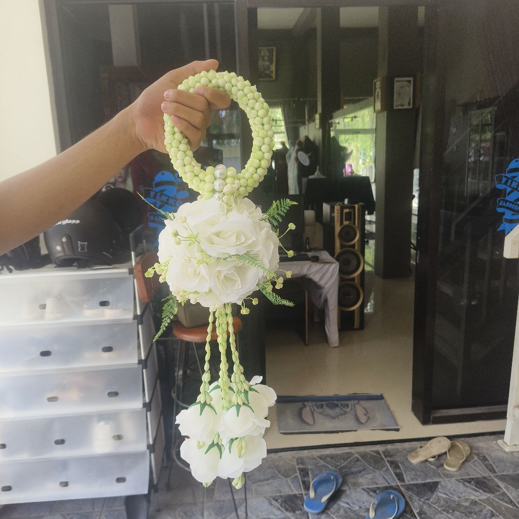 buket bunga tangan melati palsu Sultan